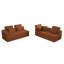 Canapé modulaire en forme de L, canapé modulaire compressé en velours côtelé de style minimaliste moderne, se déplie en un lit, une chambre à coucher, un canapé compressé confortable et écoénergétique (orange)-1019702049-1019702057-1019702061