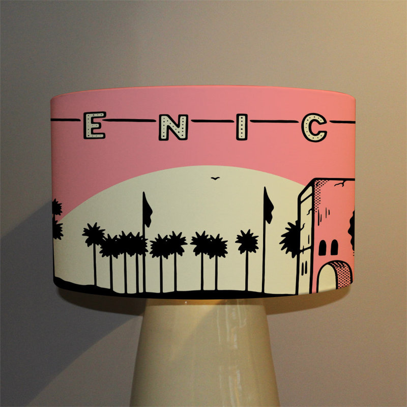 Cotton Drum Lamp Shade ( Uno ), 22cm H x 25cm W x 25cm D