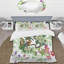 Oiseaux tropicaux avec un arbre en fleurs - Ensemble de housse de couette traditionnel - Polyester en microfibre-66392110