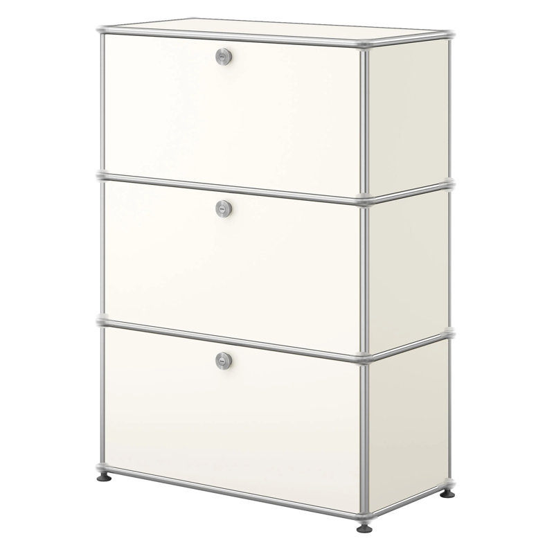 Modern Storage Cabinet, Modular Metal Sideboard, Versatile Steel Office Credenza & Lowboard for Living Room, Kitchen, Home Office