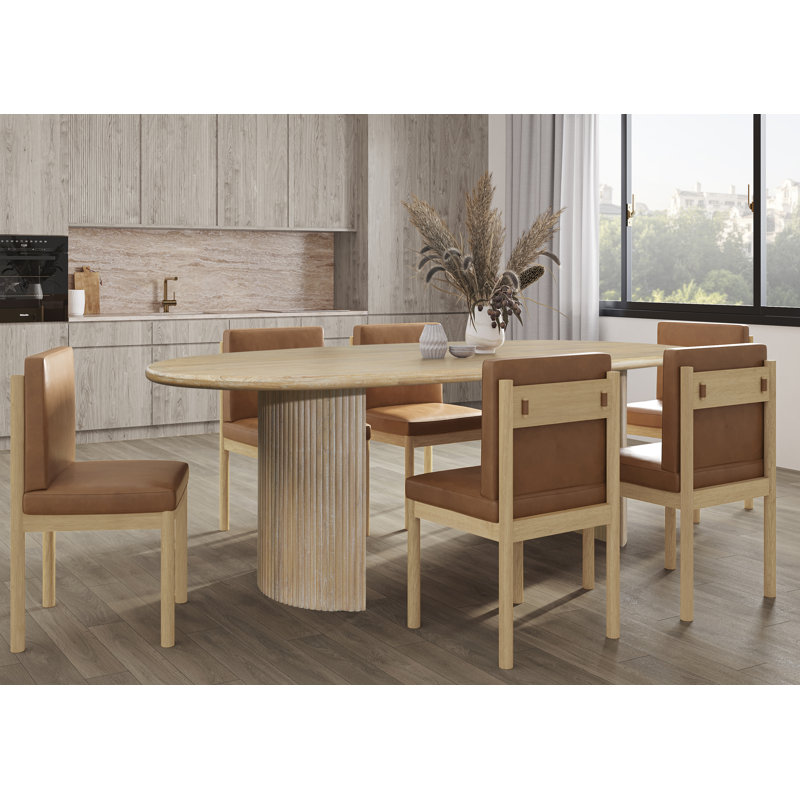 Kebba 92.5" Oval Dining Table, Natural