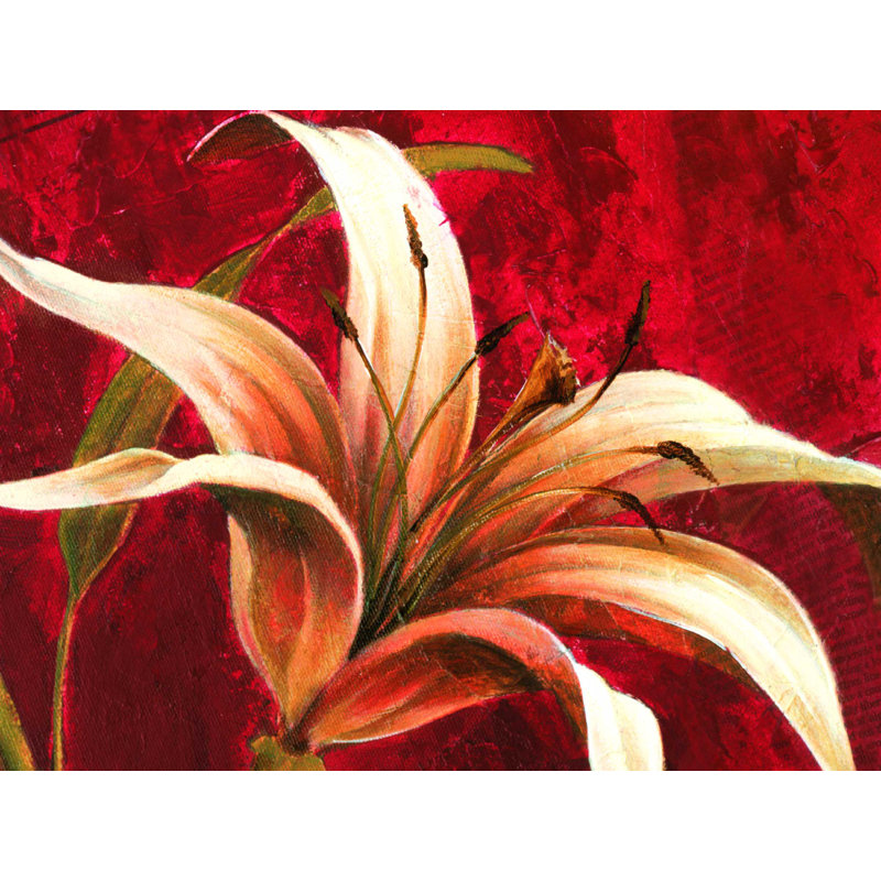 «Burgundy Lily 2», impression sur toile tendue, H 12 po x l 16 po