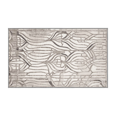 Machine Washable Gray Area Rug