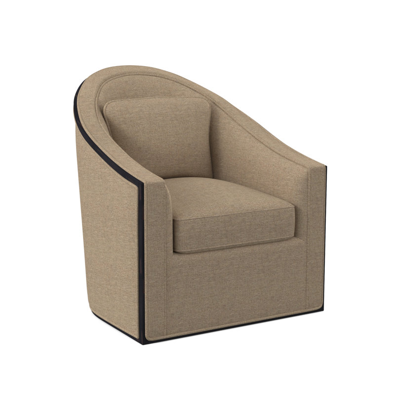 Fauteuil pivotant Academy, Ébène rétro, 100% polyester Elise lin
