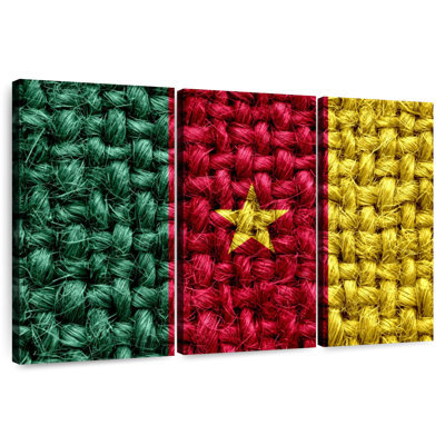 Straw Weave Cameroon Flag