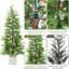 2 arbres topiaires en cèdre artificiel avec pot blanc, plantes artificielles, faux feuillage persistant résistant aux rayons UV, arbre de Noël artificiel-347985671