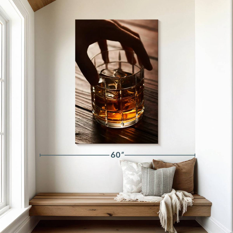 Yarlin whisky sur les rochers, H 48 po x l 32 po