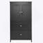 Armoire de rangement pour salle de bain, armoire avec deux portes et tiroirs, tablette réglable, panneau de fibres à densité moyenne-1482213087