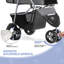 Jogger de voyage pliable à 3 roulettes pour animaux de compagnie pour chiens et chats de taille moyenne avec porte-gobelet en maille respirante et panier de rangement