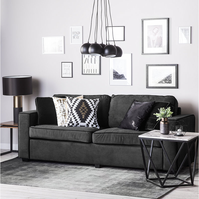 Bloxom 3 Seater Velvet Sofa, Grey