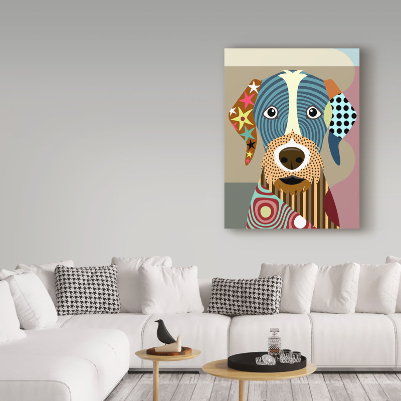 Buckey «German Wirehaired Pointer», reproduction d'impression sur toile tendue, H 19 po x l 14 po x P 2 po