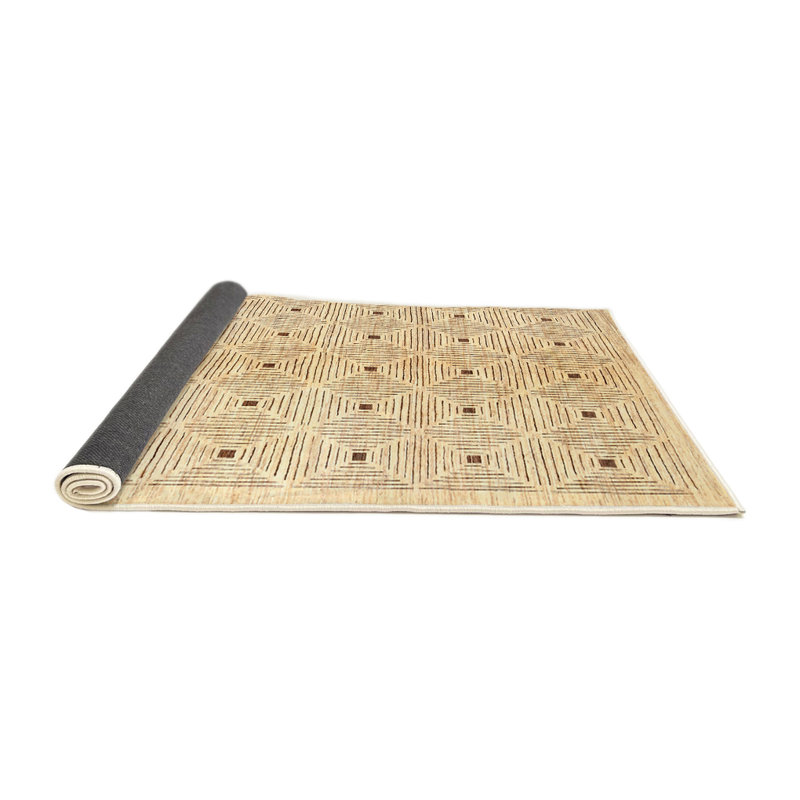 Tapis de zone crème contemporaine, Carré 6 pi