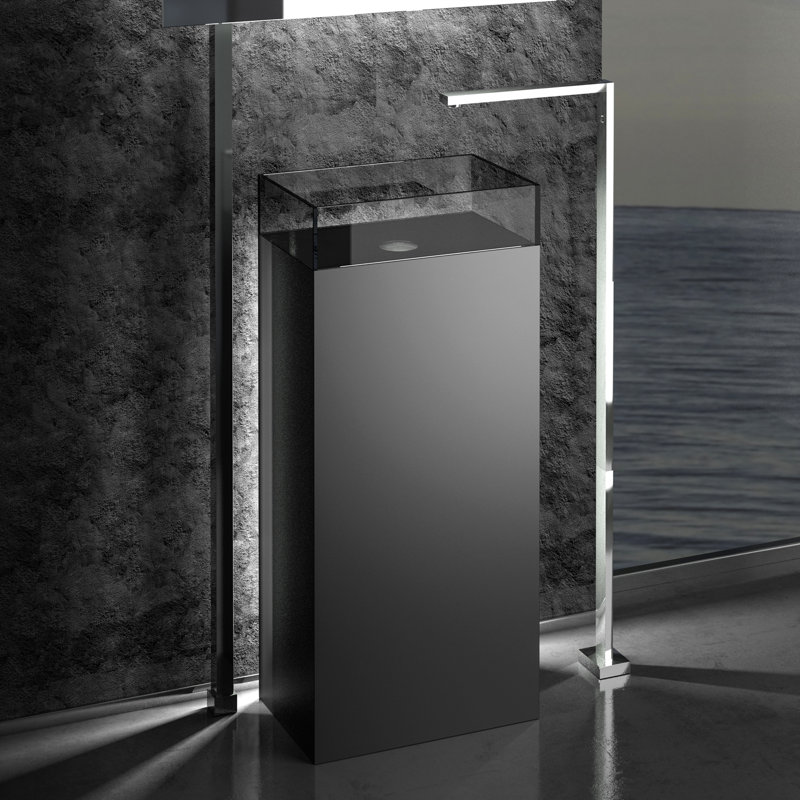 Lavabo de salle de bain 35 po, Noir