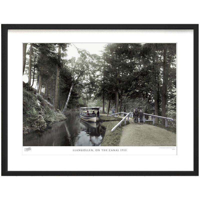 Llangollen, On The Canal 1913 by Francis Frith - Single Picture Frame Print, 45cm H x 60cm W x 2.3cm D