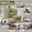 Upholstered 27" Wide Barrel Chair with Ottoman-203763087