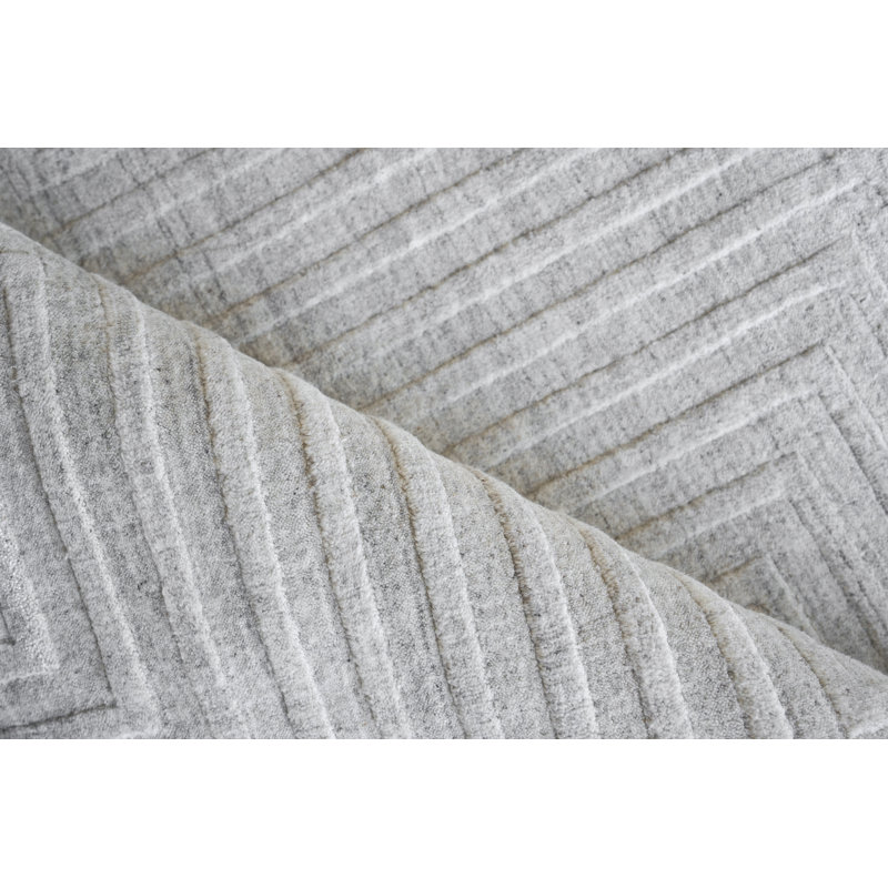 Castelli Geometric Area Rug in Light Silver, Rectangle 8' x 10', Light Silver