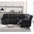 105.8'' Wide Vegan Leather Manual Reclining Sectional With Storage & Cupholder