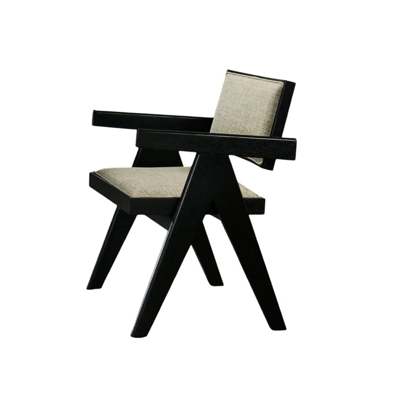 Deux fauteuils de salle à manger pour le salon, Noir