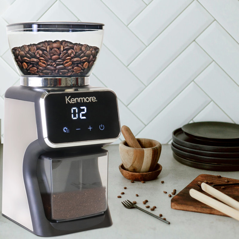 Kenmore Electric Conical Burr Coffee Grinder With 30 Grind Sizes
