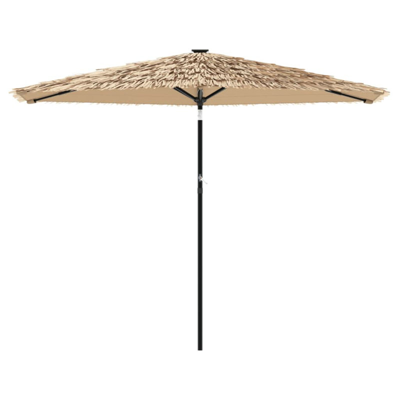 Beach Parasol, Brown, white and pink, 225cm H x 288cm W x 288cm D