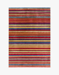 Striped Wool Hand Knotted Area Rug, 2.30m x 1.60m