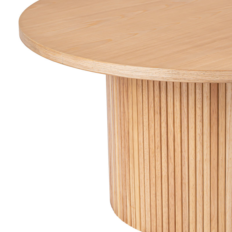 Solid Coffee Table Side Table Set, Natural