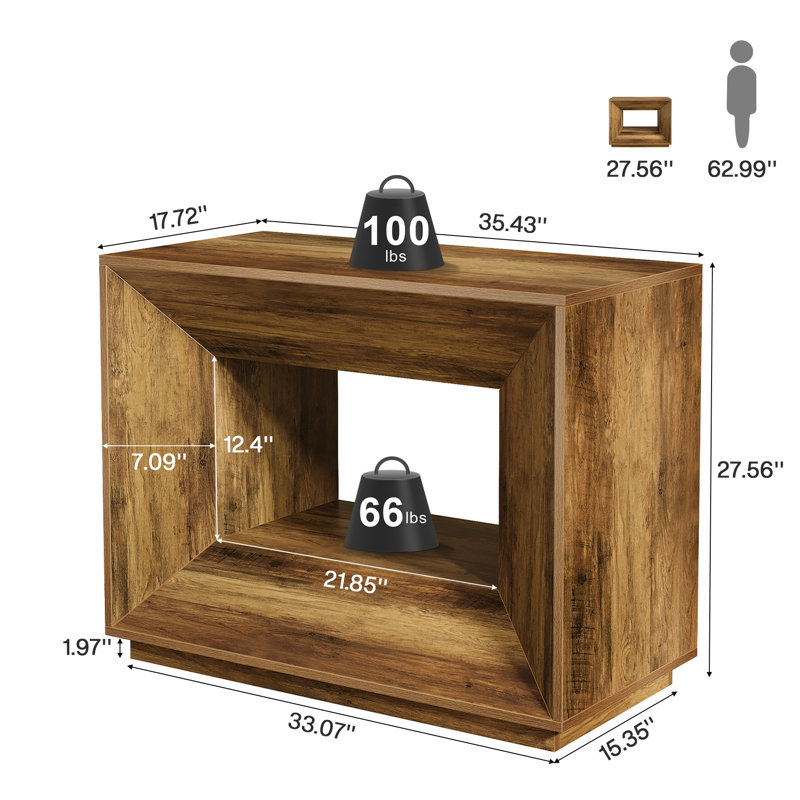 Grande table de chevet surdimensionnée avec rangement pour la chambre à coucher