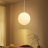 1-Light Modern Moon Globe Pendant Light with 3D-Printed Shade
