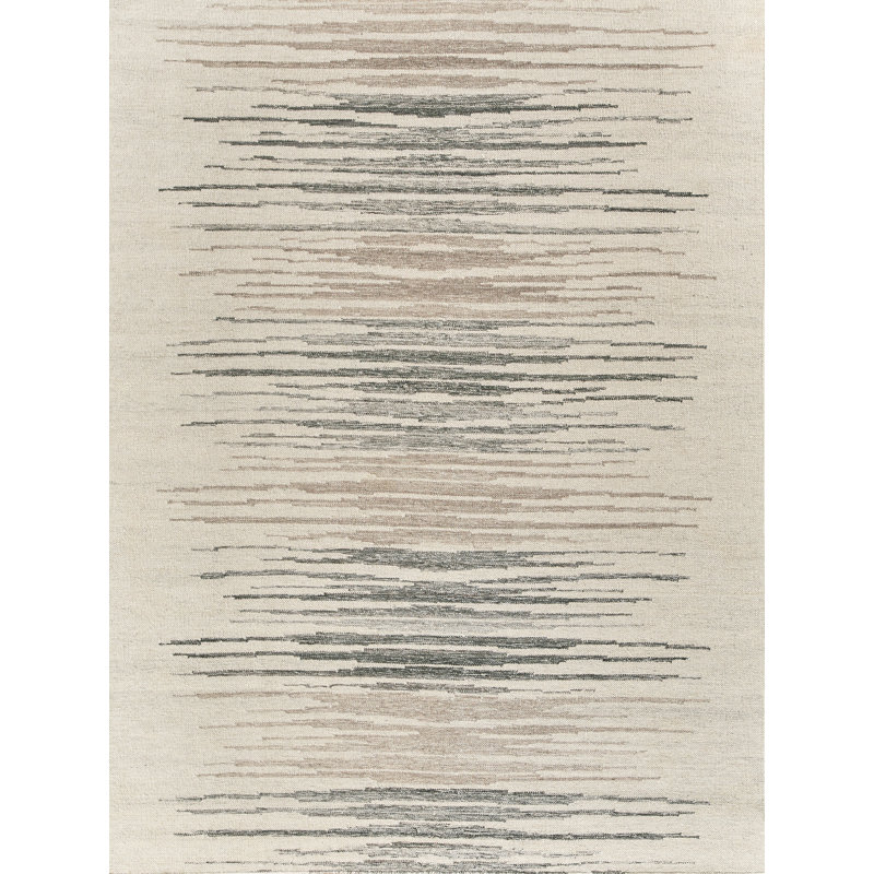 Scandinavian Wool Geometric Area Rug, Rectangle 9' x 12'