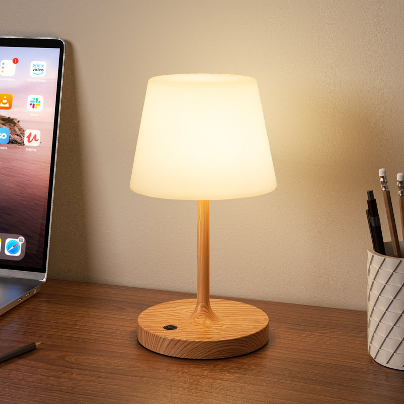 Lampe de table de douche rechargeable sans fil 9,1 po avec commande tactile à intensité variable