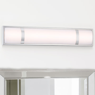 Metro 24 po Luminaire pour meuble-lavabo 3 lumières à DEL moderne / contemporain en nickel brossé 3 lumières