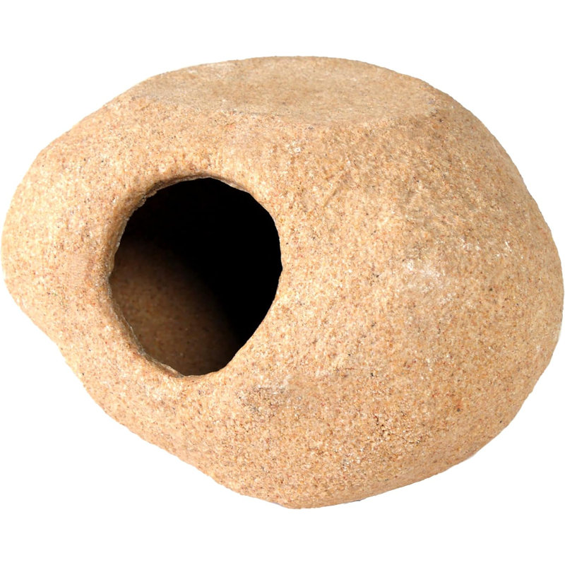 Décoration de terrarium en pierre de granit et cachette, Brun clair, H 3,6 po x l 7,5 po x P 6,5 po