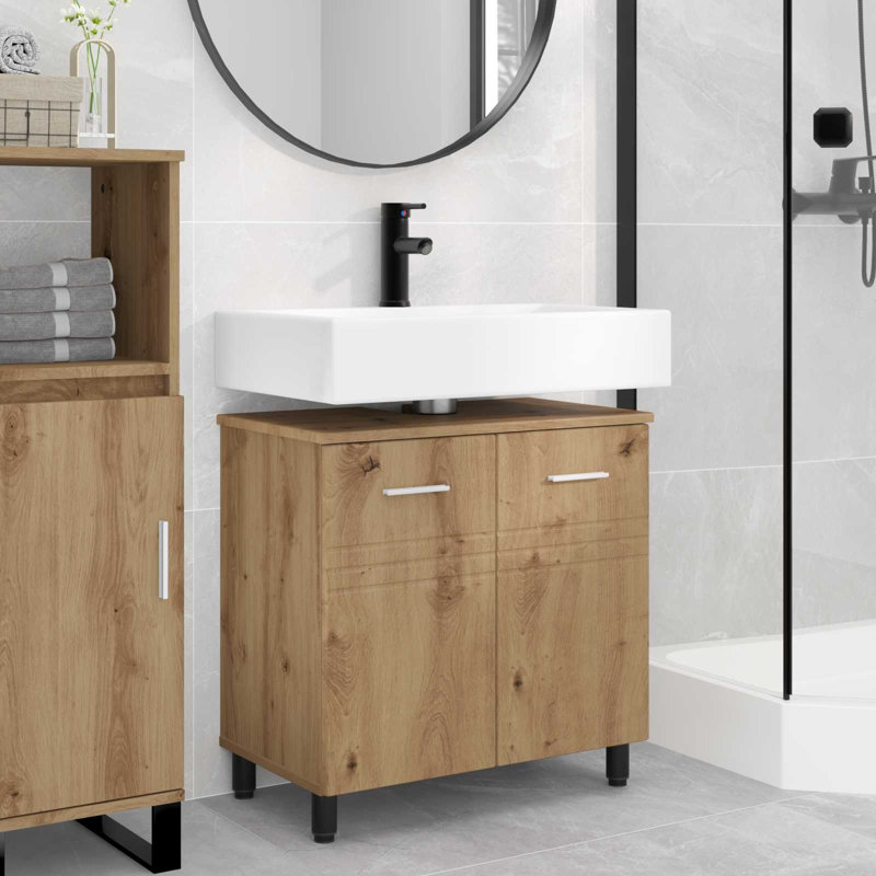 60cm Bathroom Vanity Base Only, Artisan Oak