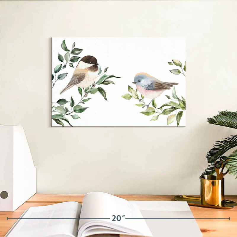 Ronce d'oiseaux sur des branches, H 8 po x l 12 po