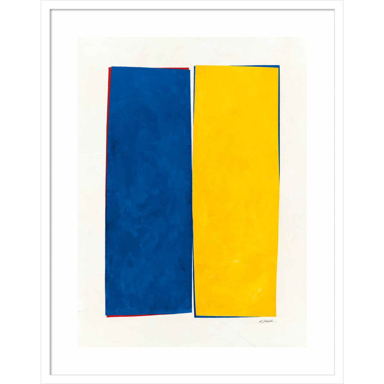 Monolithic I Print, 33" H x 26" W, White Framed