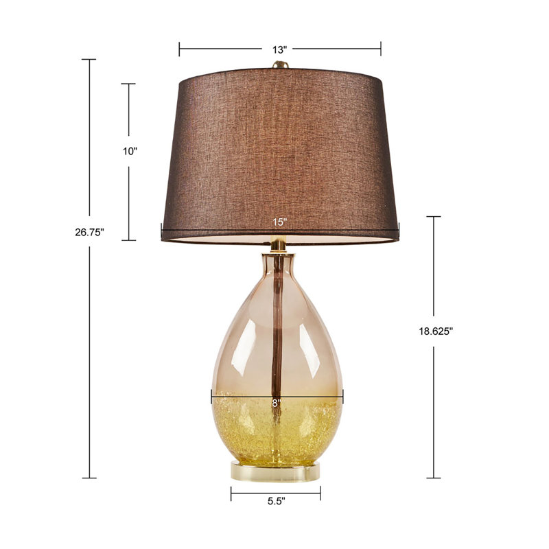 Lampe de table Cortina Ombre, ensemble de 2, Doré, Noir
