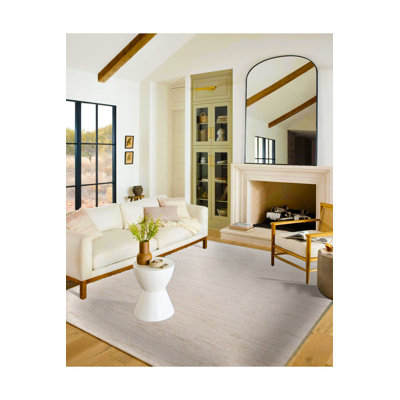 Tapis décoratif crème lavable en machine