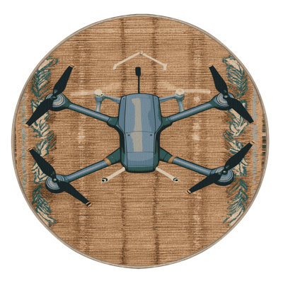 Machine Washable Transportation Beige Area Rug