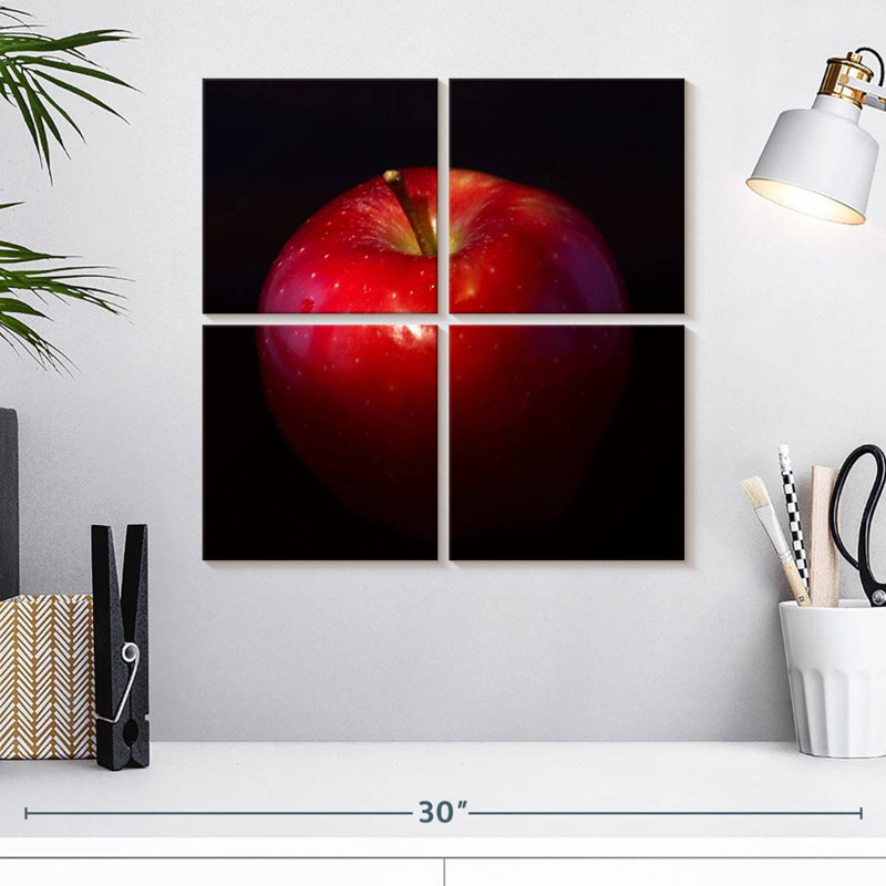 Pomme rouge brillante Yarlin, H 18 po x l 18 po