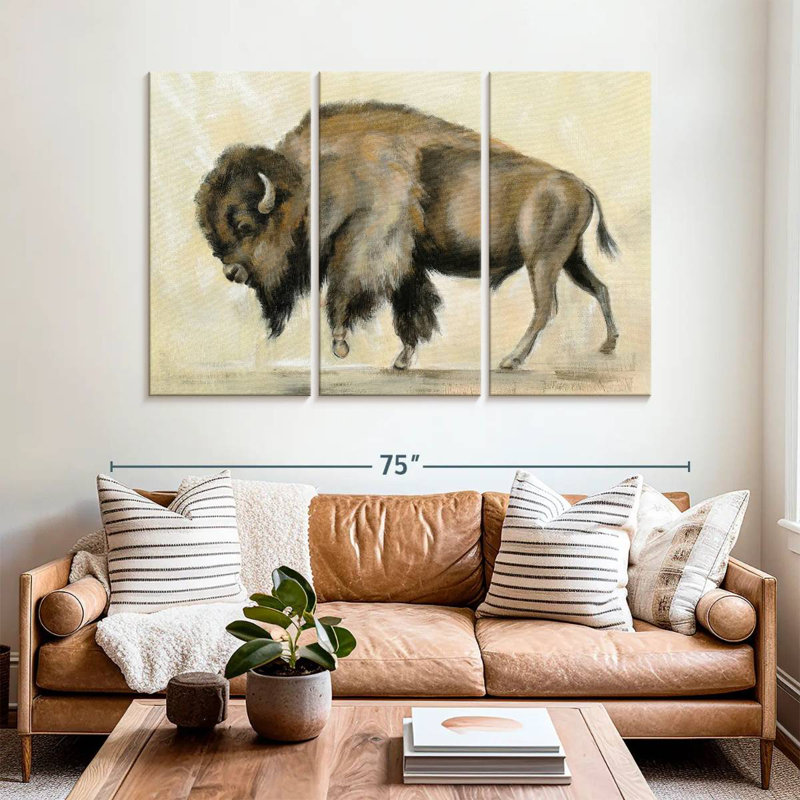 Brampt Bronze Buffalo, 42" H x 65" W