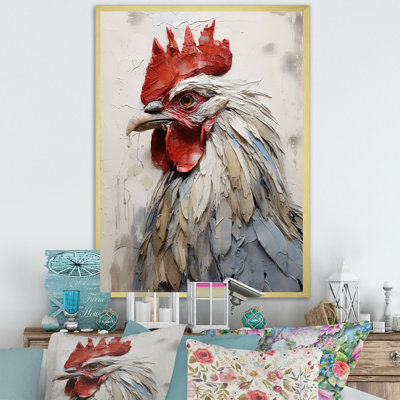 «Loyal Rooster Portrait», impressions sur toile d'animaux coq