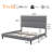 Brithny Linen Upholstered Platform Bed with Height Adjustable Headboard-504741635-504741639