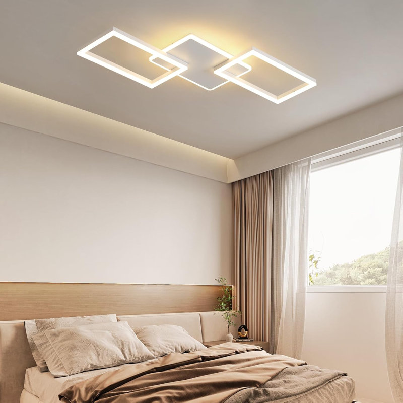 Acrylic LED Semi Flush Mount, White