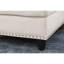 En forme de L avec rangement jumelé en beige, ensemble de 4 sièges pour des rassemblements décontractés, deux coussins décoratifs, accoudoirs arrondis, touffetage subtil, garniture cloutée, structure en bois massif et d'ingénierie, beige rembourré de mousse 3,-1785048409