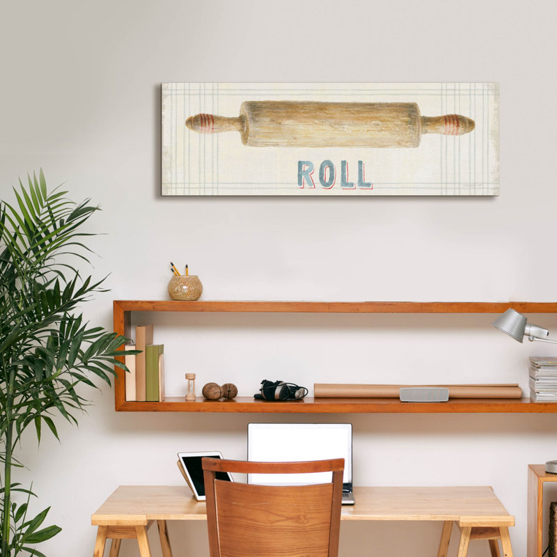 «Floursack Kitchen Sign 2 C» par Danhui Nai, art mural sur toile, H 12 po x l 36 po