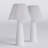 25'' Modern White Ceramic Table Lamp Set - MCM Modern Funky Accent Table Lamps For Bedroom Bedside/Nightstand, Nursery, Living Room & Desk