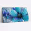 Ensemble de 1 tableau abstrait floral bleu sur toile tendue-157161738