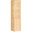 Porte pliante en demi-panneau à persiennes en bois non fini Plantation