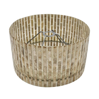 Abat-jour tambour 7,1 "en beige / brun