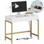 Bureau de charge 40 po avec 2 prises et 2 ports USB - Bureau d'ordinateur / meuble-lavabo à 2 tiroirs pour bureau ou chambre à coucher-2146360279